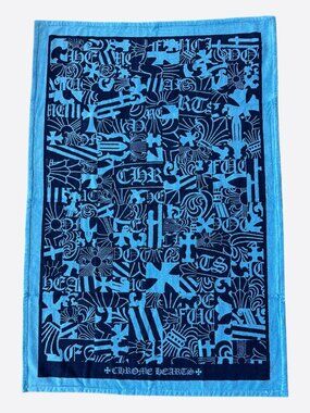 Chrome Hearts Blue & Navy Graphic Towel